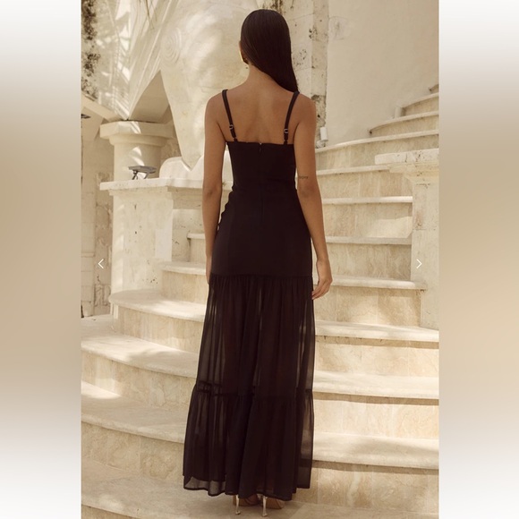 RUNAWAY THE LABEL TAHLIA MAXI DRESS - BLACK - Picture 2 of 5